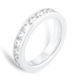 Mappin & Webb Platinum 1.50 Carat Brilliant Cut Channel Set Full Eternity Ring - Ring Size J
