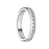 Mappin & Webb 18 Carat White Gold 1.50 Carat Brilliant Cut Channel Set Full Eternity Ring - Ring Size J