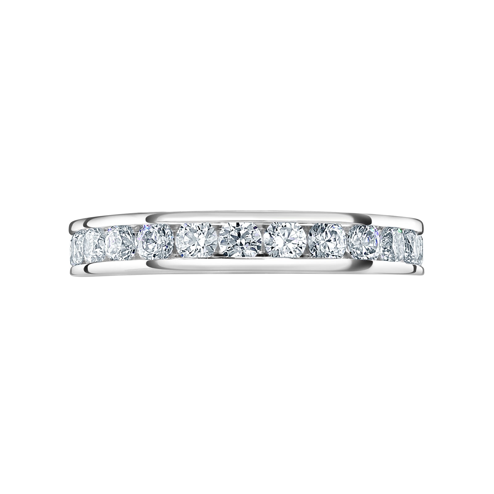 Mappin & Webb Platinum 2.00 Carat Brilliant Cut Channel Set Full Eternity Ring