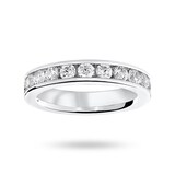 Mappin & Webb Platinum 2.00 Carat Brilliant Cut Channel Set Full Eternity Ring - Ring Size J