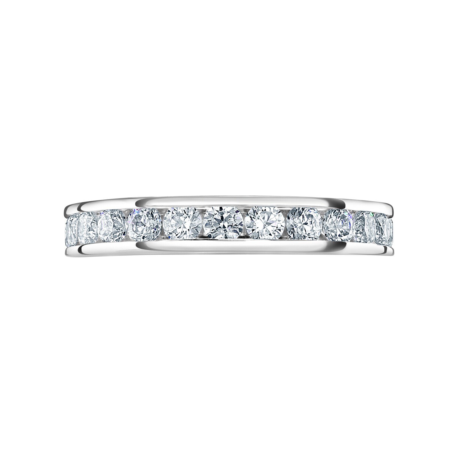 18 Carat White Gold 2.00 Carat Brilliant Cut Channel Set Full Eternity Ring - Ring Size L