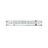 Mappin & Webb 18 Carat White Gold 1.00 Carat Princess Cut Channel Set Full Eternity Ring
