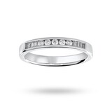 Mappin & Webb Platinum 0.20 Carat Brilliant Cut And Baguette Channel Set Half Eternity Ring