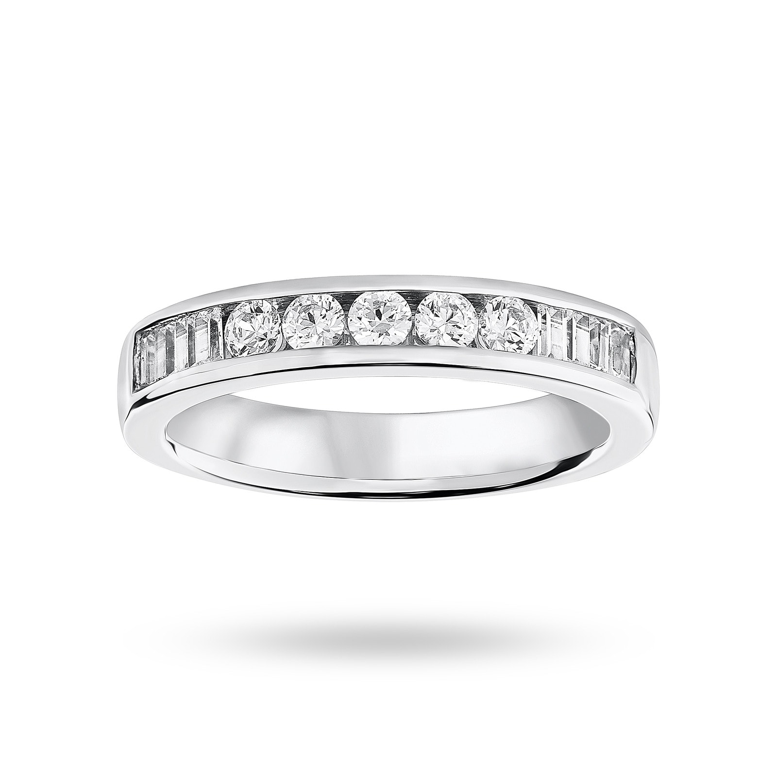 Baguette channel hot sale set ring