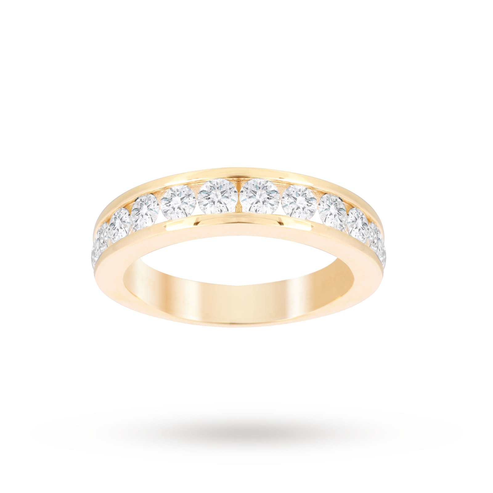 Brilliant Cut 1.00ct Channel Set Half Eternity Ring In 9ct Yellow Gold - Ring Size I
