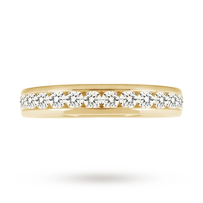 Goldsmiths 18ct Yellow Gold 1.00cttw Diamond Half Eternity Ring