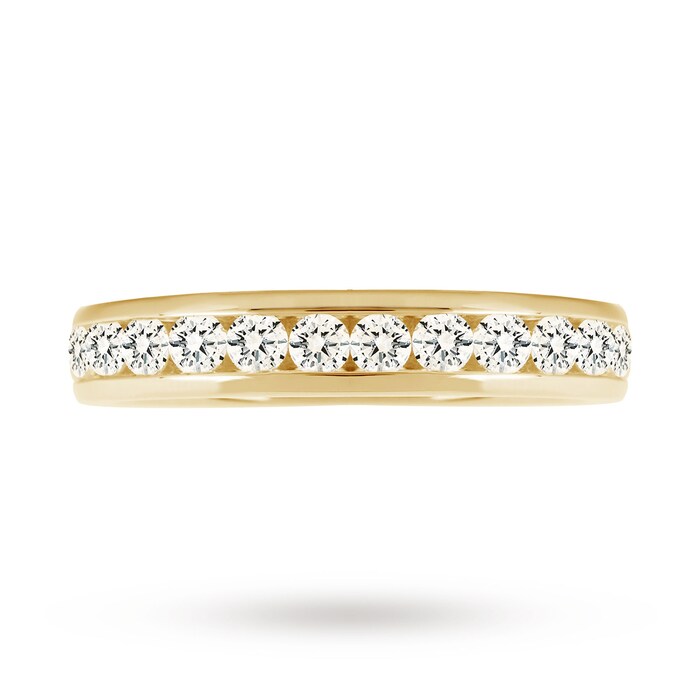 Goldsmiths 18ct Yellow Gold 1.00cttw Diamond Half Eternity Ring