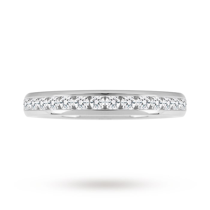 Goldsmiths 18ct White Gold 0.50cttw Diamond Half Eternity Ring