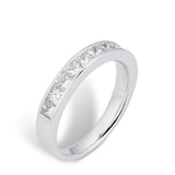 Goldsmiths 18ct White Gold 1.00ct Princess Cut Goldsmiths Brightest Diamond Eternity Ring