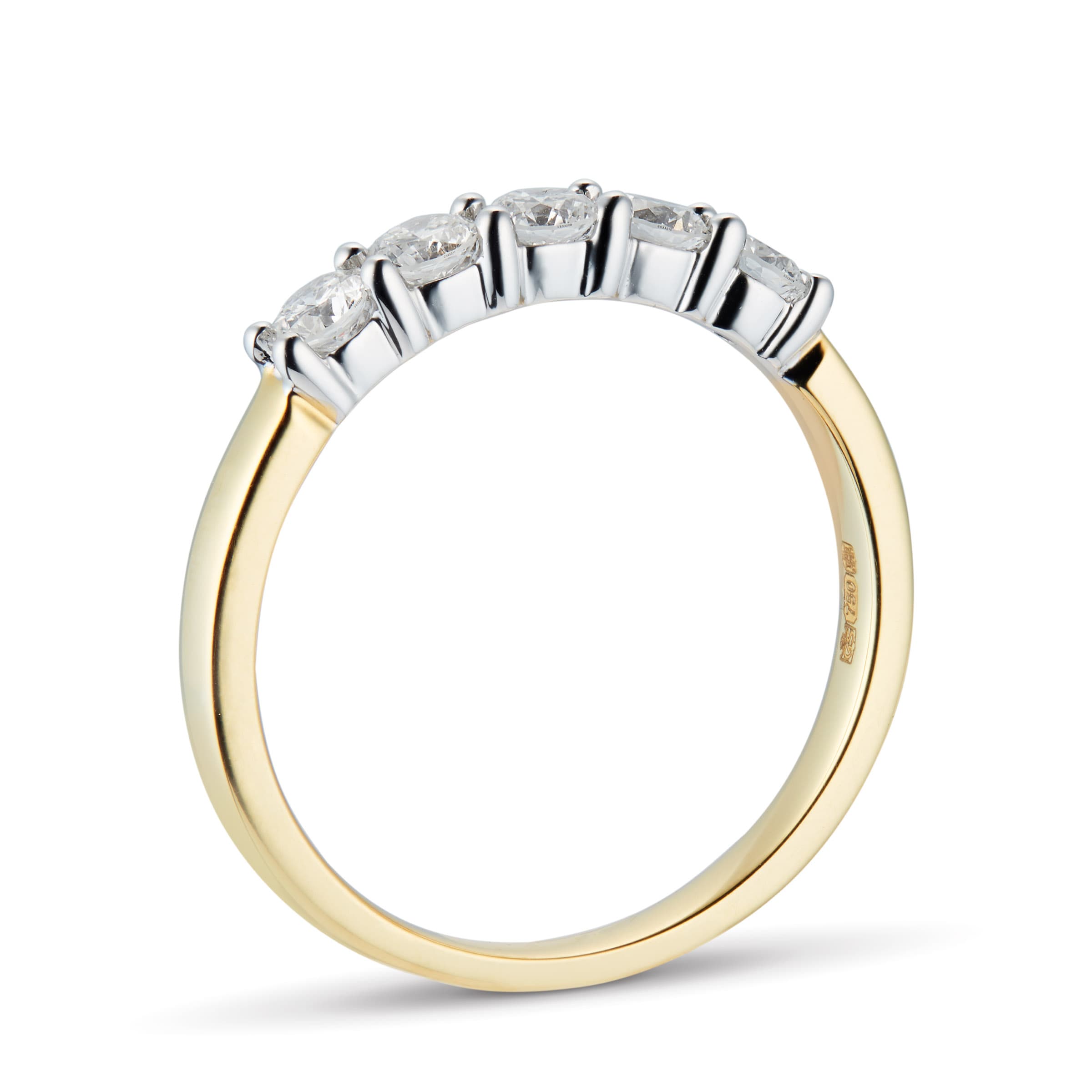 Goldsmiths 18ct Yellow Gold 0.50ct Brilliant Cut Goldsmiths Brightest Diamond Claw Set Ring - Ring Size Q