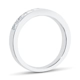 Goldsmiths 18ct White Gold 0.50ct Princess Cut Goldsmiths Brightest Diamond Eternity Ring - Ring Size N
