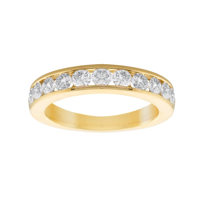 Goldsmiths 18ct Yellow Gold 1.00ct Diamond 13 Stone Eternity Ring