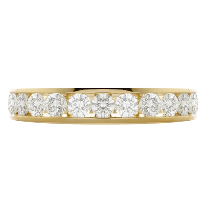 Goldsmiths 18ct Yellow Gold 1.00ct Diamond 13 Stone Eternity Ring