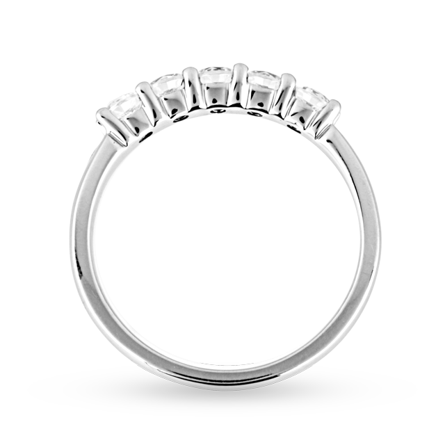 Goldsmiths 0.50 Total Carat Weight Brilliant Cut Diamond 5 Stone Ring In 9 Carat White Gold