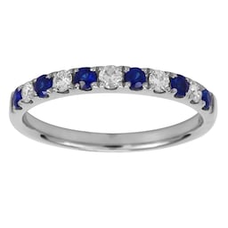 06506133 - 18ct White Gold 0.20ct Diamond & Sapphire Eternity Rings