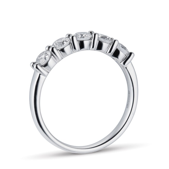 Goldsmiths Platinum 0.75ct Brilliant Cut Goldsmiths Brightest Diamond Claw Set Ring