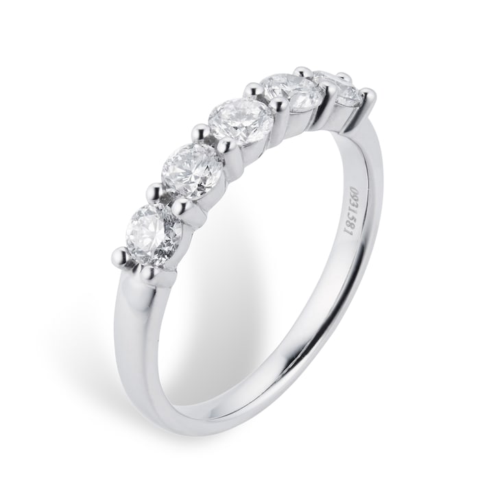Goldsmiths Platinum 0.75ct Brilliant Cut Goldsmiths Brightest Diamond Claw Set Ring
