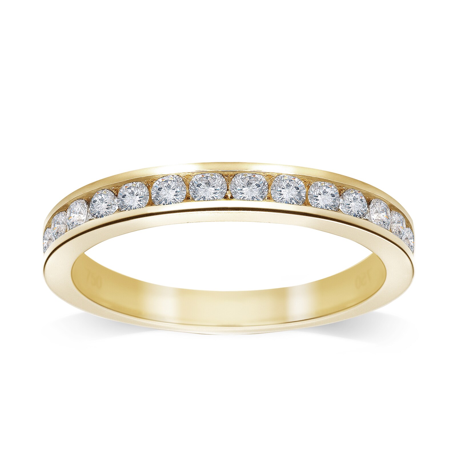 Goldsmiths 18ct Yellow Gold 0.50 Carat Brilliant Cut Half Eternity Ring Goldsmiths 18ct Yellow Gold 0.50 Carat Brilliant Cut Half Eternity Ring