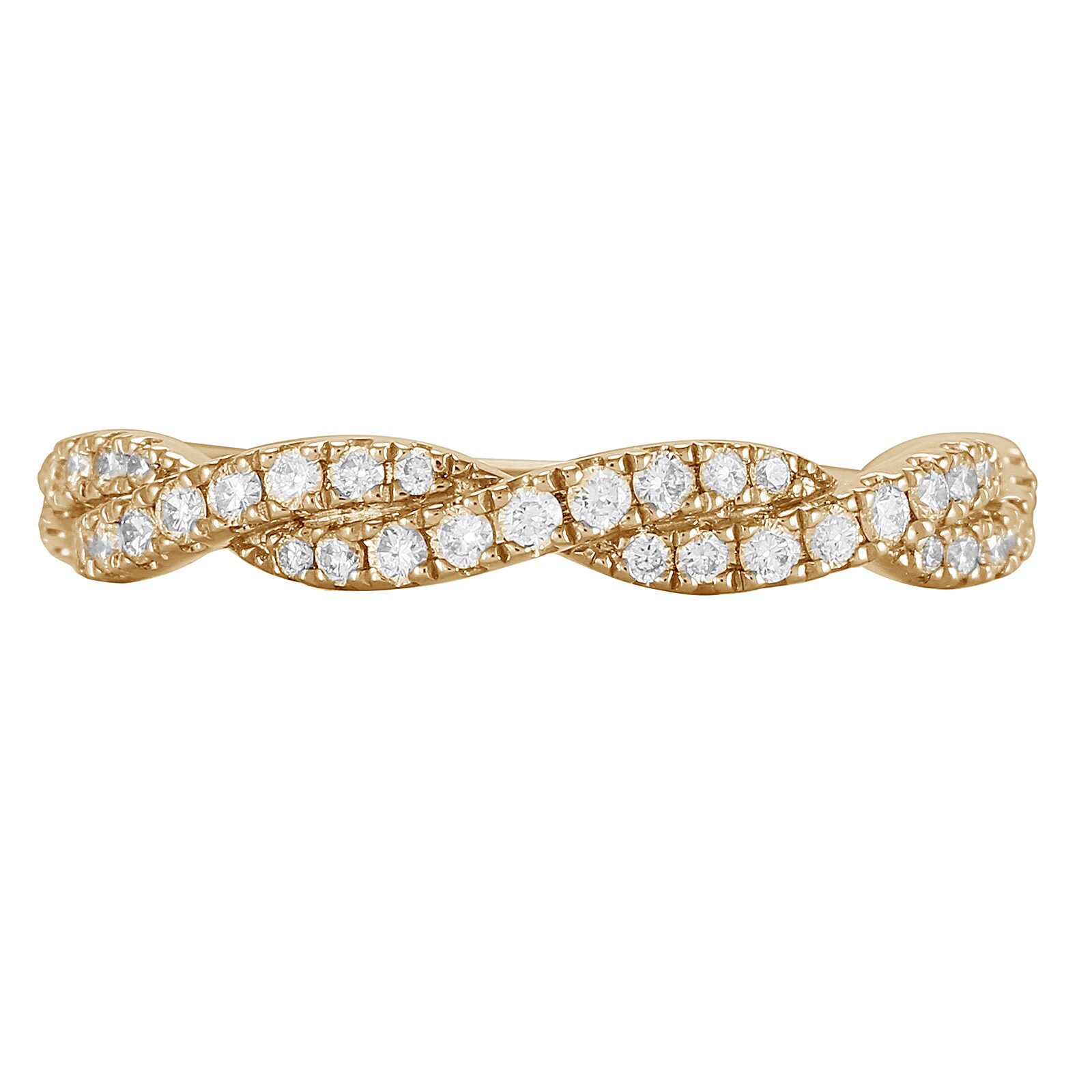 Mappin & Webb 18ct Yellow Gold 0.30ct Round Brilliant Cut Twist Half Eternity Ring Mappin & Webb 18ct Yellow Gold 0.30ct Round Brilliant Cut Twist Half Eternity Ring