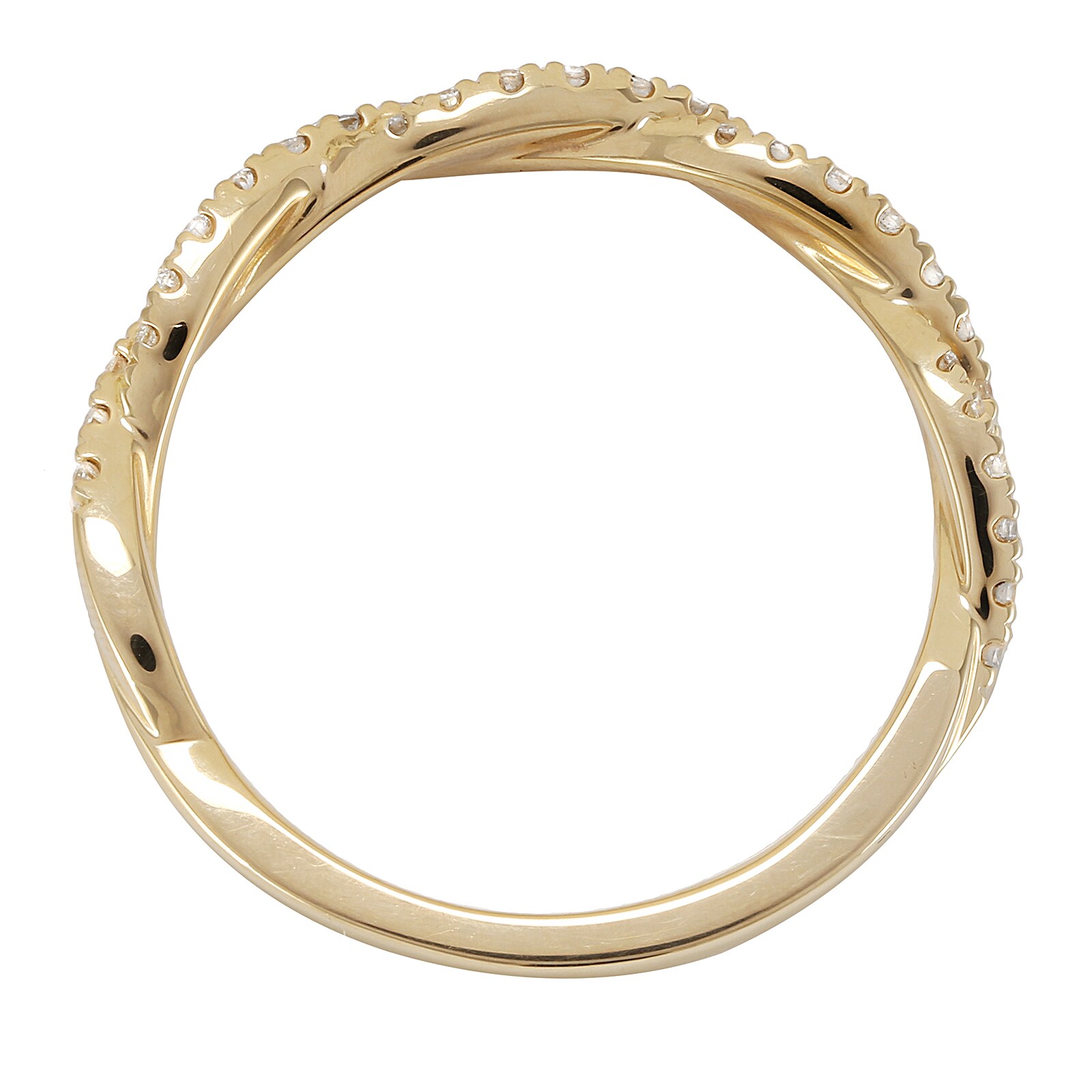 Mappin & Webb 18ct Yellow Gold 0.30ct Round Brilliant Cut Twist Half Eternity Ring Mappin & Webb 18ct Yellow Gold 0.30ct Round Brilliant Cut Twist Half Eternity Ring