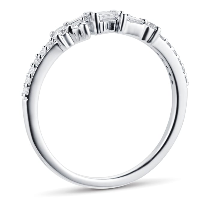 Goldsmiths 9ct White Gold Claw Set 0.23cttw Scatter Ring