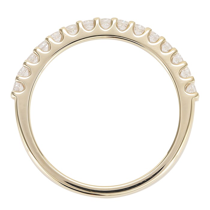 Goldsmiths 9ct Yellow Gold Claw Set 0.33cttw Graduated Ring