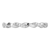 Goldsmiths 9ct White Gold 0.05ct Twist Style Diamond Ring