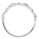 Goldsmiths 9ct White Gold 0.05ct Twist Style Diamond Ring