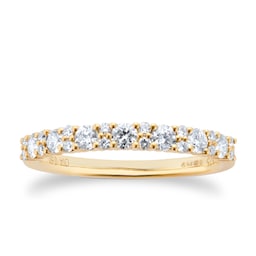 06506204 - 9ct Yellow Gold 0.50ct Cluster Eternity Rings