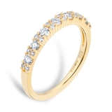 Goldsmiths 9ct Yellow Gold 0.50ct Cluster Eternity Rings