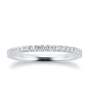 Goldsmiths Platinum 0.25ct Diamond Stacker Ring