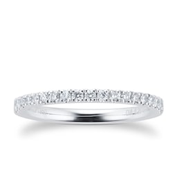 06506205 - Platinum 0.25ct Diamond Stacker Ring