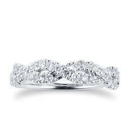 06506206 - 18ct White Gold 0.50cttw Diamond Twist Eternity Rings