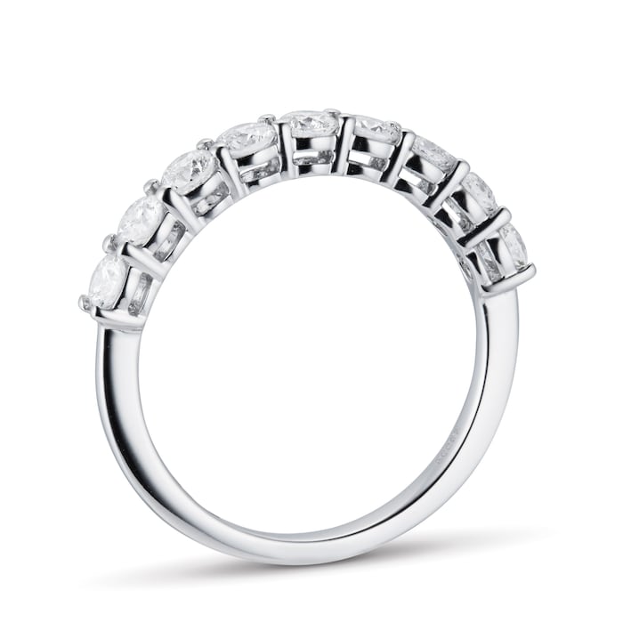 Goldsmiths Platinum 0.80cttw Goldsmiths Brightest Diamond Claw Set Eternity Ring