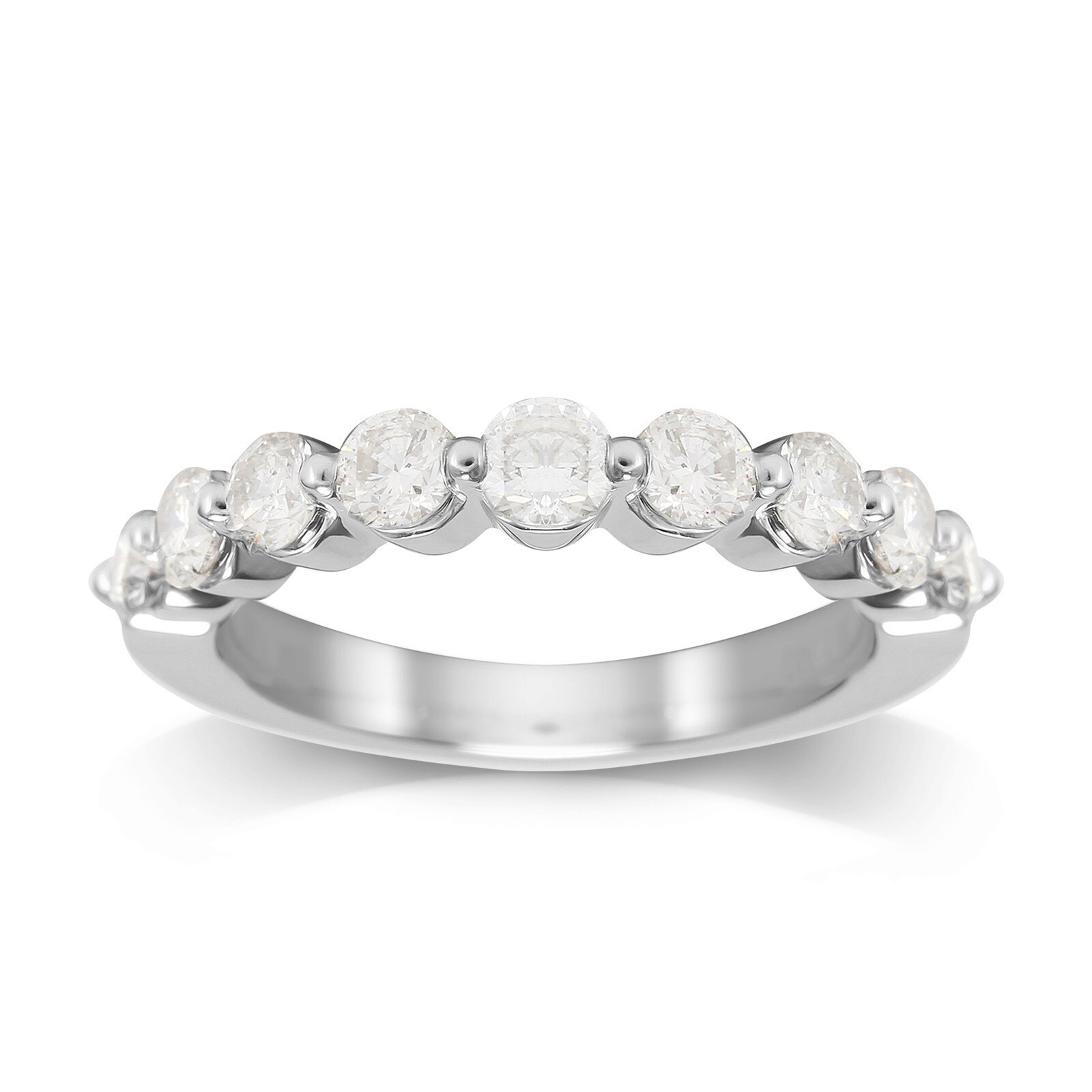 Mappin & Webb Platinum 1.00cttw Brilliant Cut Diamond Claw Set Eternity Ring