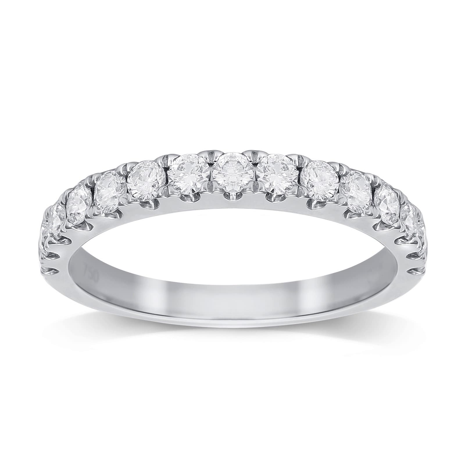 diamond claw set eternity ring