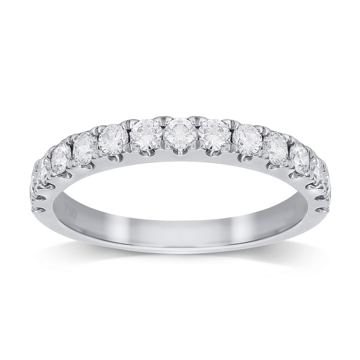 Goldsmiths Platinum 0.75cttw Diamond Claw Set Eternity Ring