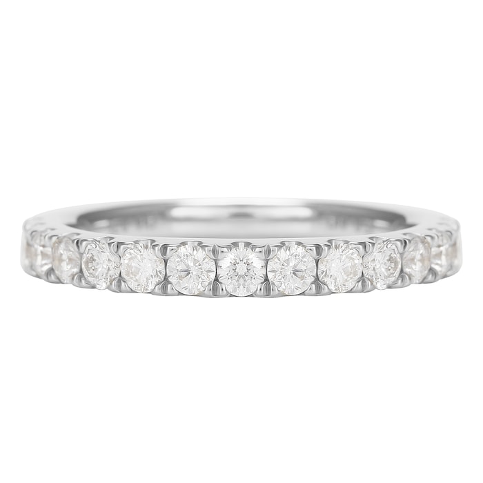 Goldsmiths Platinum 0.75cttw Diamond Claw Set Eternity Ring