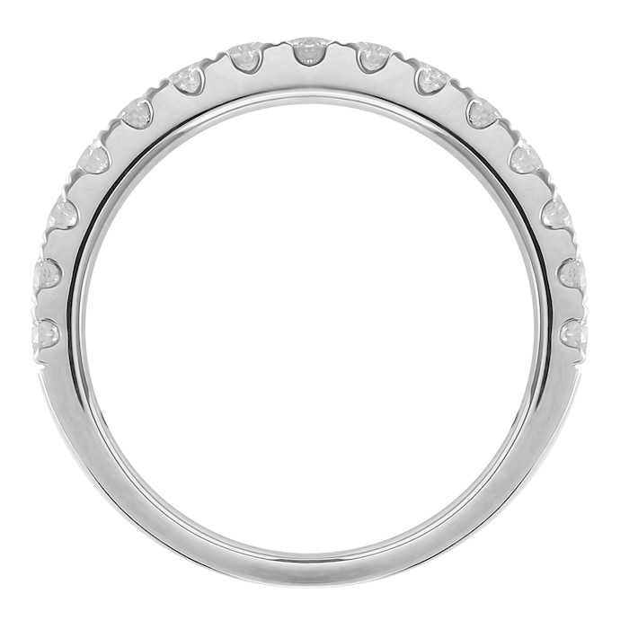 Goldsmiths Platinum 0.75cttw Diamond Claw Set Eternity Ring