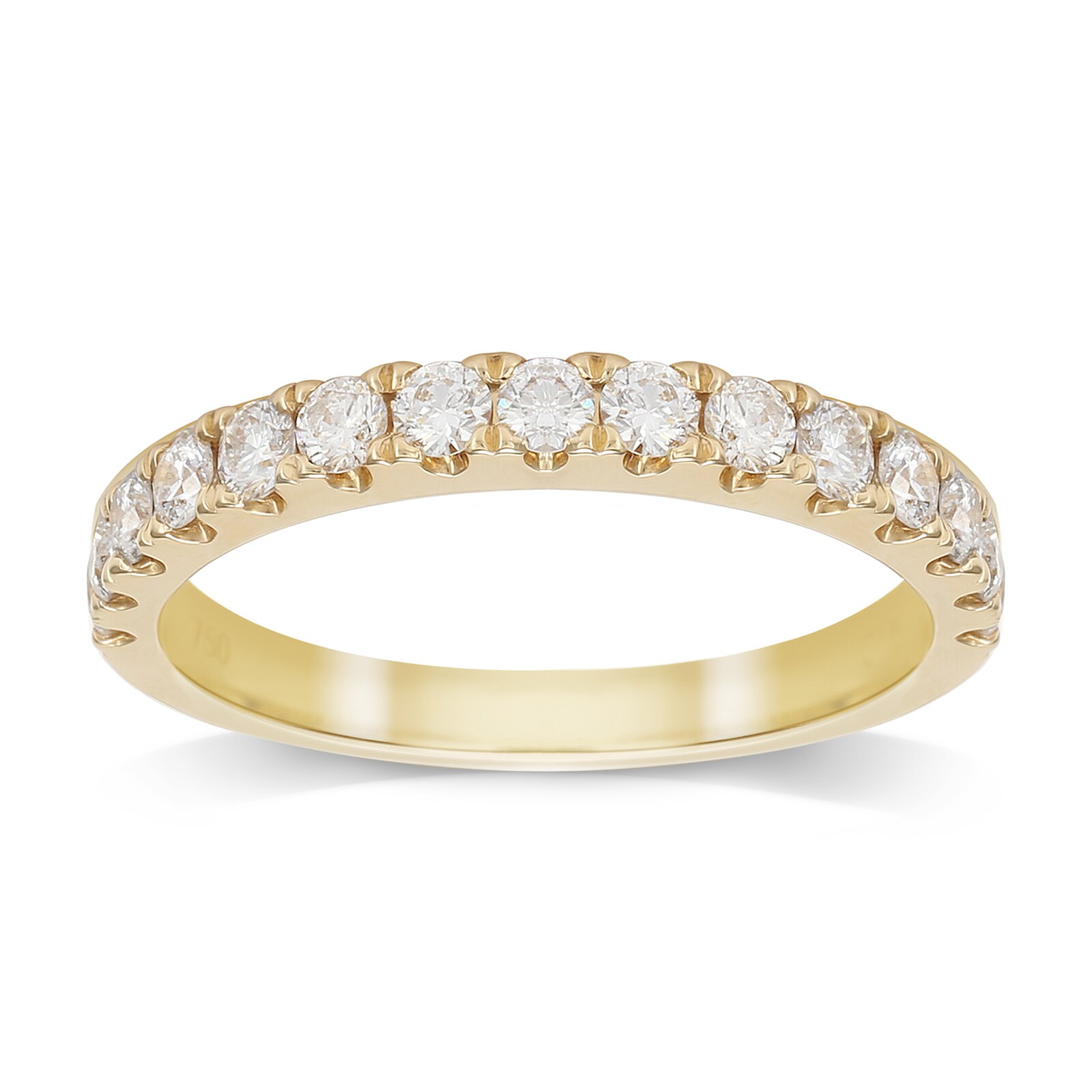 Goldsmiths 18ct Yellow Gold 0.75cttw Diamond Claw Set Eternity Ring