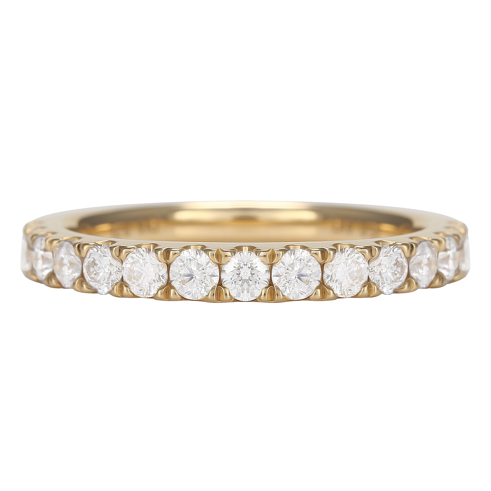 Goldsmiths 18ct Yellow Gold 0.75cttw Diamond Claw Set Eternity Ring