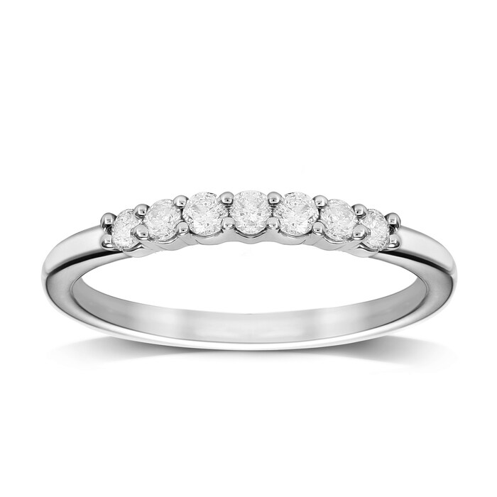 Goldsmiths 9ct White Gold 0.25cttw Diamond Stacker Style Eternity Ring