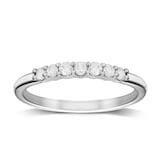Goldsmiths 9ct White Gold 0.25cttw Diamond Stacker Style Eternity Ring