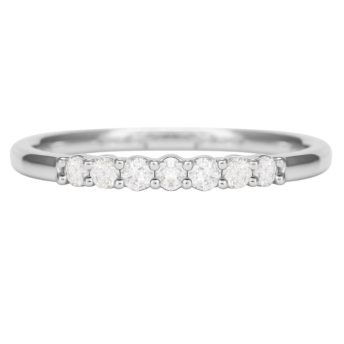 Goldsmiths 9ct White Gold 0.25cttw Diamond Stacker Style Eternity Ring