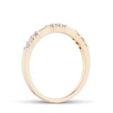 Goldsmiths 9ct Yellow Gold 0.20cttw Station Claw Set Ring