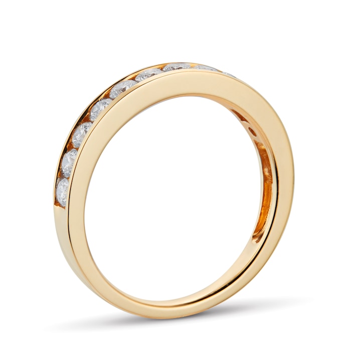 Goldsmiths 18ct Yellow Gold 0.80cttw Brilliant Cut Diamond Eternity Ring