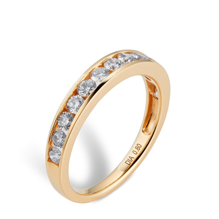 Goldsmiths 18ct Yellow Gold 0.80cttw Brilliant Cut Diamond Eternity Ring