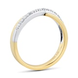 Mappin & Webb 18ct Yellow Gold 0.25cttw Diamond Twist Eternity Ring - Ring Size I