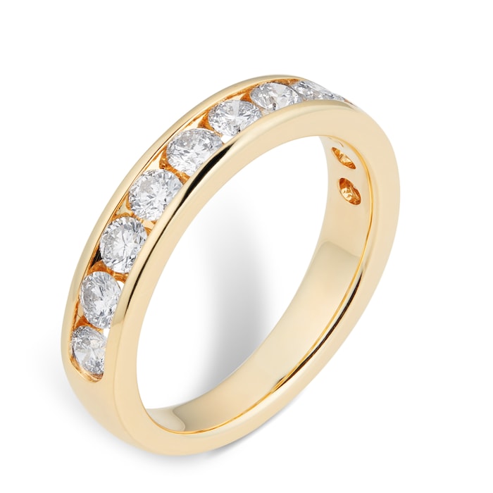 Goldsmiths 18ct Yellow Gold 1.00cttw Brilliant Cut Diamond Eternity Ring