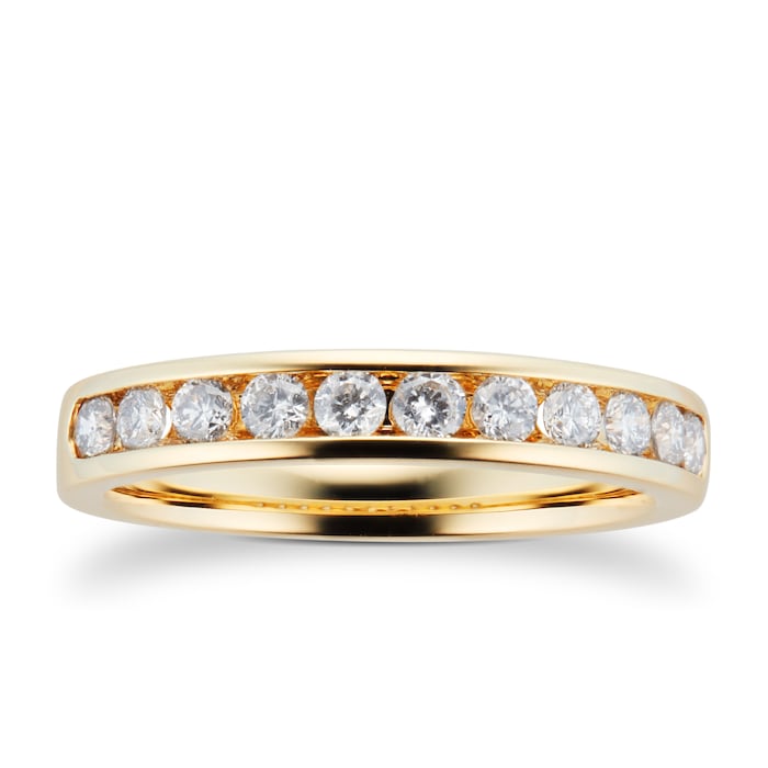 Goldsmiths 18ct Yellow Gold 0.50cttw Brilliant Cut Diamond Eternity Ring